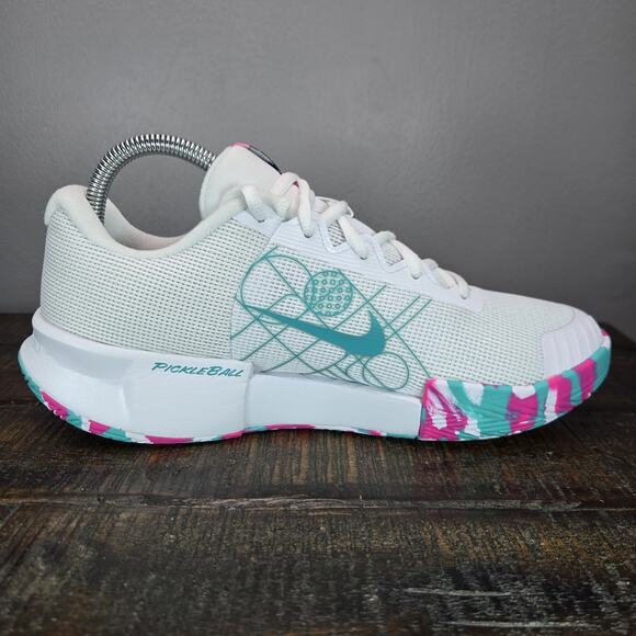Nike Athletic Shoes White Pink Teal - Picture 8 of 12